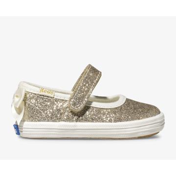Keds X Kate Spade New York Sloane Mj Glitter Crib Sneaker Gold, Size 4m Keds Shoes