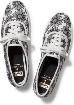 Keds Kate Spade New York Champion Embroidery Black Daisy