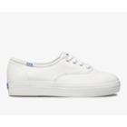 Keds Triple Leather White, Size 11m Women Inchess Shoes