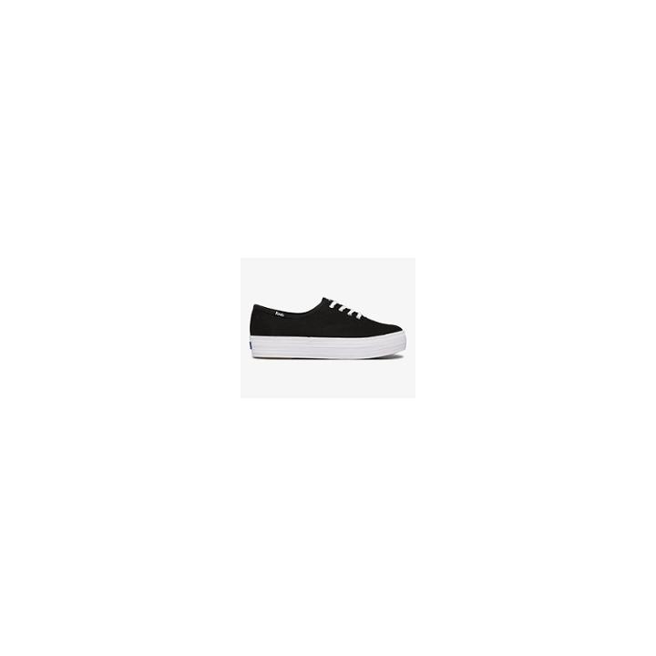 Keds Triple Feat. Organic Cotton Black, Size 9m Women Inchess Shoes
