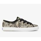 Keds Kickstart Big Eyelet Animals Canvas Cream Black Snake, Size 11m Women Inchess Shoes
