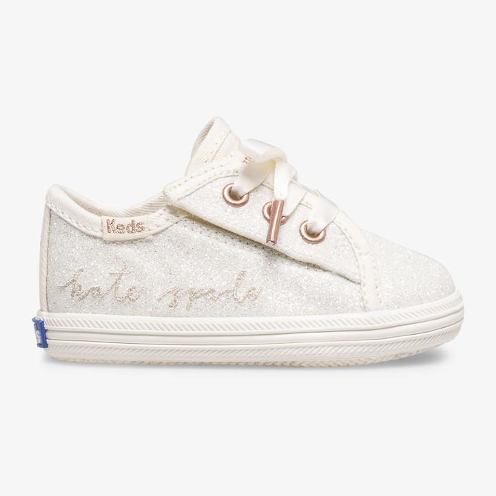 Keds X Ksny Kickstart Ivory Glitter Crib Ivory, Size 3m Keds Shoes