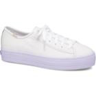 Keds X Kate Spade New York Triple Kick Colorblock Leather White Purple, Size 9m Women Inchess Shoes