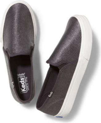 Keds Double Decker Lurex Slate, Size 5m Women Inchess Shoes