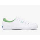 Keds Center Ii Canvas White Green, Size 7.5m Women Inchess Shoes
