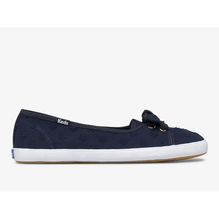 Keds Seaside Daisy Eyelet Navy, Size 6m Women Inchess Shoes