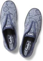 Keds Champion Laceless Floral Jersey Blue, Size 5w Women Inchess Shoes