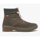 Keds Camp Boot Water-resistant Suede W/ Thinsulate&trade; Bungee Cord Olive, Size 6.5m Women Inchess Shoes