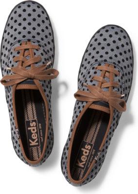 Keds Champion Herringbone Dot Black