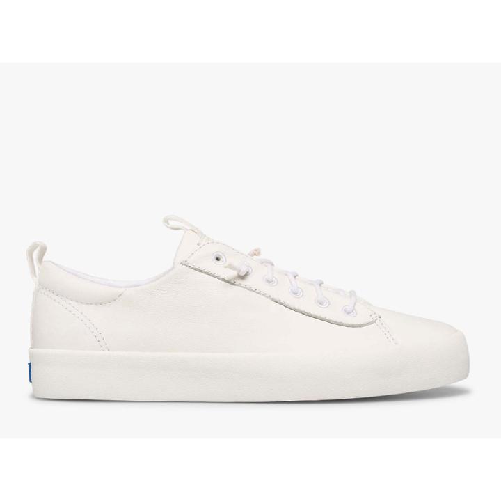 Keds Kickback Leather White, Size 10m Women Inchess Shoes