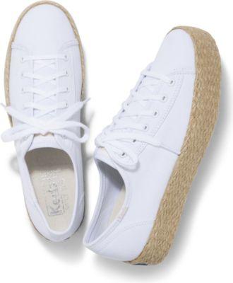 Keds Triple Kick Jute White, Size 5m Women Inchess Shoes