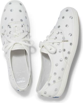 Keds X Kate Spade New York Champion Cream Silver Dancing Dot, Size 5m Women  Inchess Shoes | LookMazing