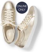 Keds Ace Glitter Suede Gold, Size 5m Women Inchess Shoes