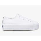 Keds Triple Up Canvas White, Size 6m Women Inchess Shoes
