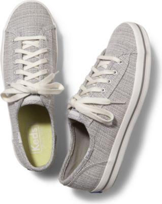 Keds Kickstart Textured Light Grey Woven, Size 5m Women Inchess Shoes
