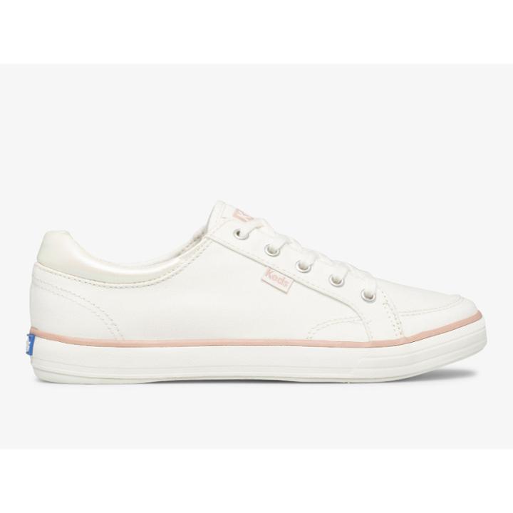 Keds Center Ii Iridescent Canvas Cream, Size 6.5m Women Inchess Shoes