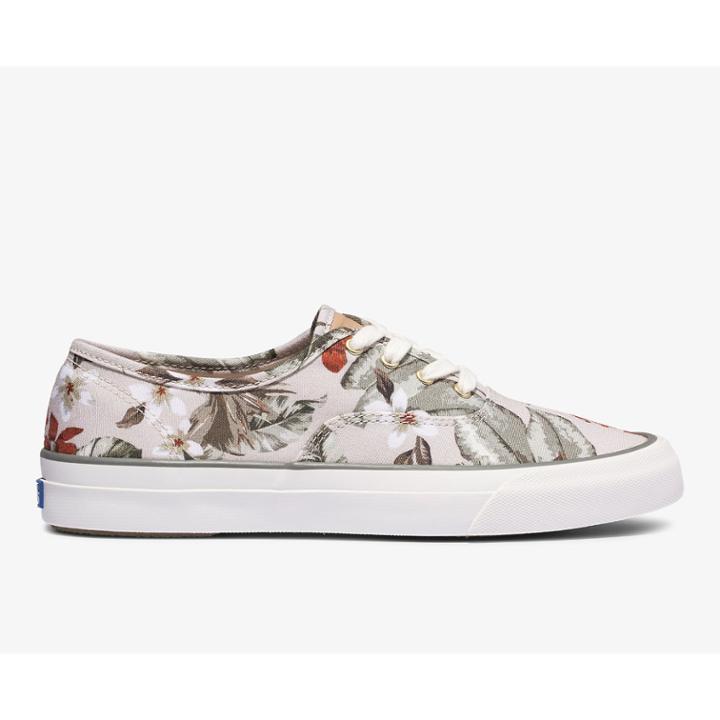 Keds Surfer Tropical Feat. Organic Cotton Cream Multi, Size 8.5m Women Inchess Shoes