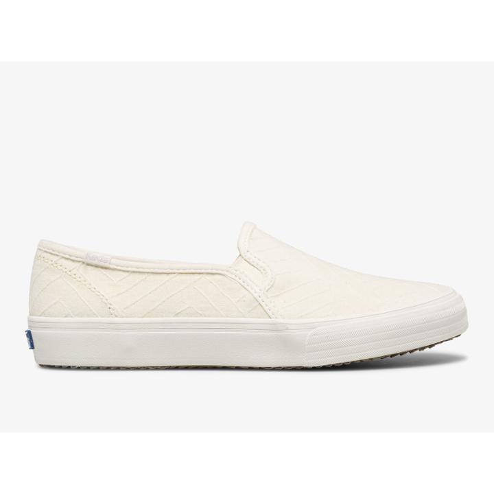 Keds Double Decker Geo Jersey Cream, Size 8m Women Inchess Shoes