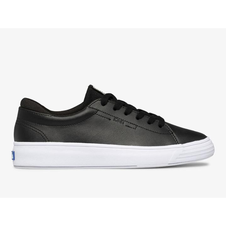 Keds Alley Leather Black, Size 8m Women Inchess Shoes