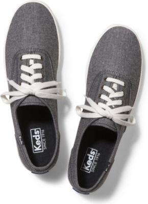 Keds Men Inchess Champion Spring Black Chambray, Size 8m Men Inchess Shoes