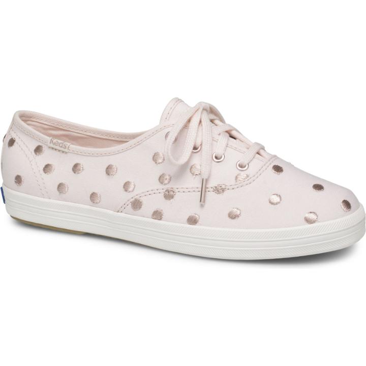 Keds X Kate Spade New York Champion Pale Pink Dancing Dot, Size 7m Women Inchess Shoes
