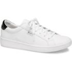 Keds Ace Leather. White Black, Size 7m Women Inchess Shoes