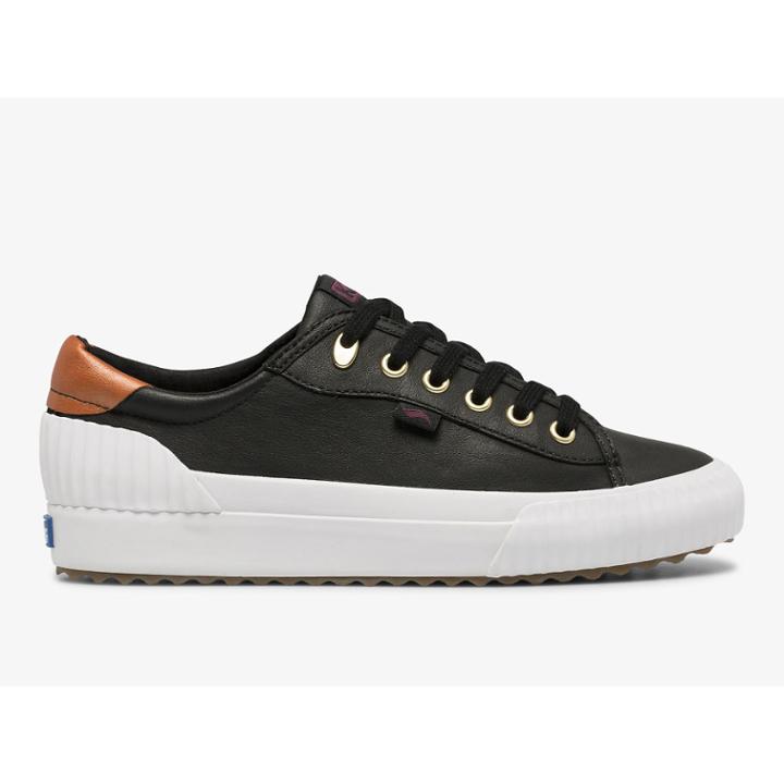 Keds Demi Trx Leather Black, Size 9.5m Women Inchess Shoes