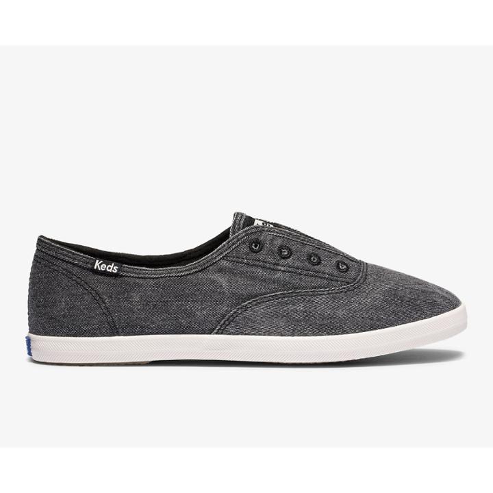 Keds Chillax Washable Feat. Organic Cotton Charcoal, Size 9m Women Inchess Shoes