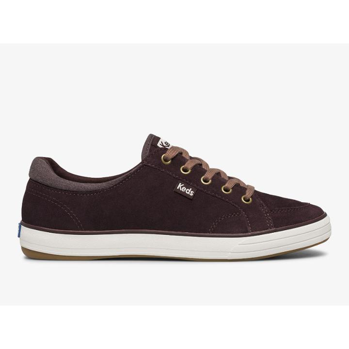 Keds Center Ii Suede Burgundy, Size 6.5m Women Inchess Shoes