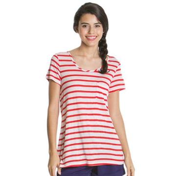 Keds Shoes Cutout Back Tee Women Inchess Tee Red Stripe