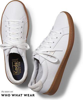 Keds Ace Leather White Gum, Size 5.5m Women Inchess Shoes