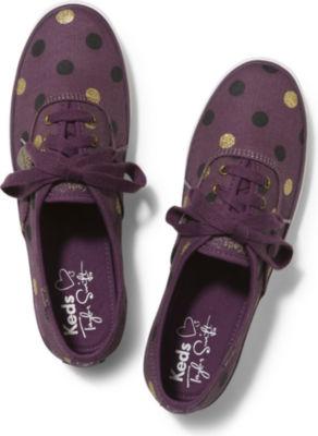 Keds Taylor Swift Inchess Champion Gold Glitter Dot Purple