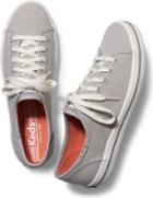 Keds Kickstart Chambray Stripe Drizzle Gray, Size 6m Women Inchess Shoes