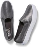 Keds Triple Decker Metallic Linen Gunmetal, Size 5m Women Inchess Shoes