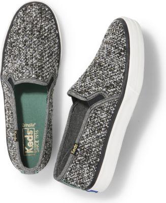 Keds Double Decker Sequin Knit Black, Size 5m Women Inchess Shoes