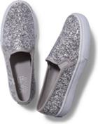 Keds Double Decker Glitter Silver, Size 5m Women Inchess Shoes