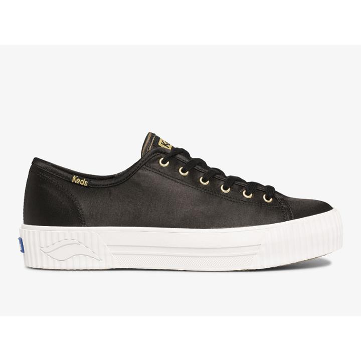 Keds Triple Kick Amp Satin Black, Size 8.5m Women Inchess Shoes