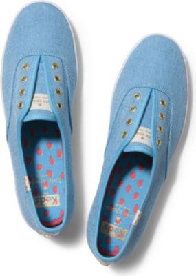 Keds Kate Spade New York Champion Laceless Linen Caribbean Blue