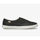 Keds Champion Luxe Leather Black, Size 9m Women Inchess Shoes