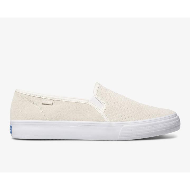 Keds Double Decker Suede White, Size 8.5m Women Inchess Shoes