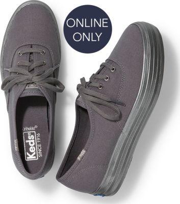 Keds Triple Shimmer Gray, Size 5m Women Inchess Shoes
