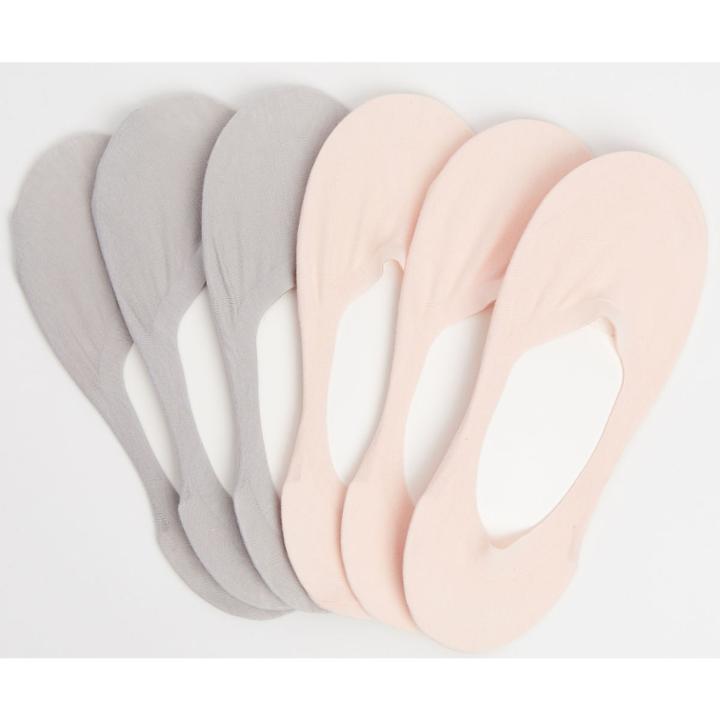 Keds 6pk Sneaker Liner Pink Grey, Size One Size