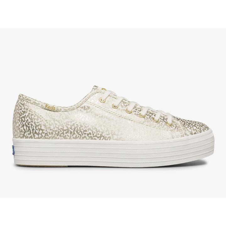 Keds Triple Kick Feat. Organic Cotton Print Notebook, Size 8.5m Women Inchess Shoes