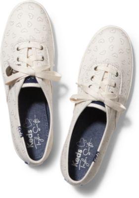 Keds Taylor Swift Inchess Champion Embroidery Hearts Cream, Size 5m Women Inchess Shoes