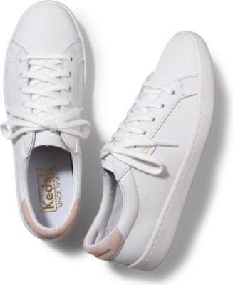 Keds Ace Leather White Blush, Size 5m Women Inchess Shoes