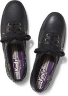 Keds Champion Embossed Leather Black Black