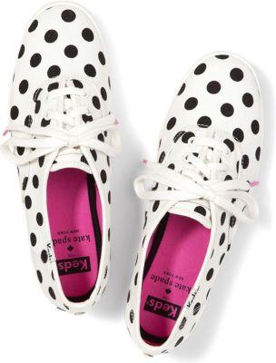 Keds X Kate Kpade New York Champion Creamblackdot, Size 5m Women Inchess Shoes