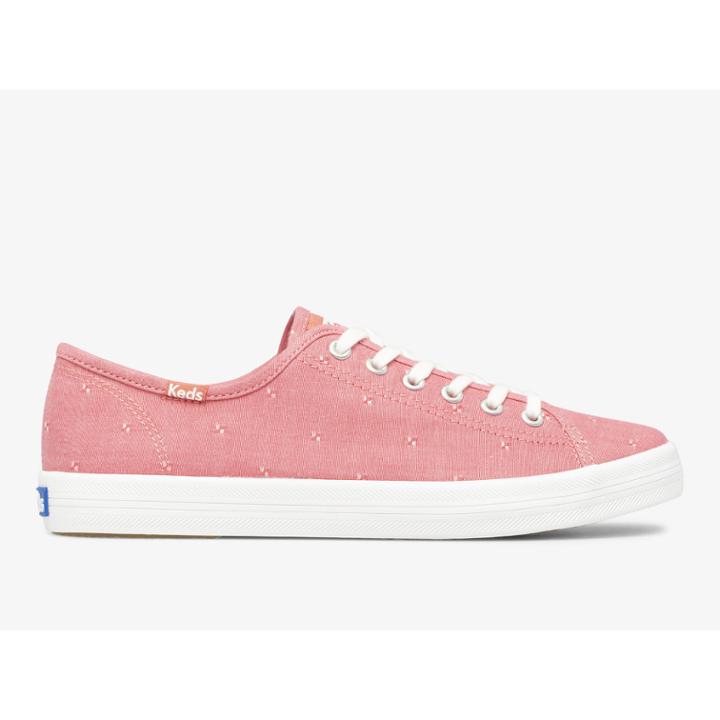 Keds Kickstart Dobby Jacquard Red, Size 8m Women Inchess Shoes