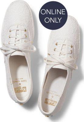 Keds X Kate Spade New York Champion White Lace, Size 5m Women Inchess Shoes