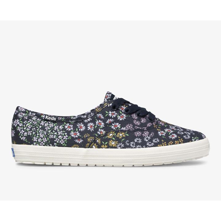Keds Champion Trx Floral Peacoat Navy, Size 7m Women Inchess Shoes